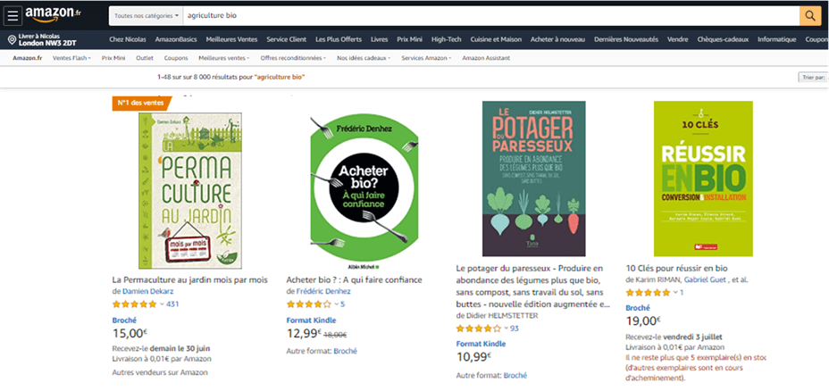 Les suggestions d’Amazon vous permettent de cerner ce que recherchent vos clients Google Autocomplete