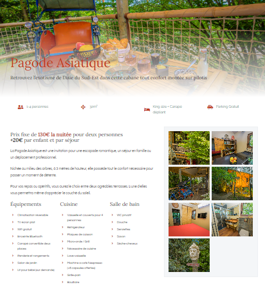 Pépinière – Exemple page logement